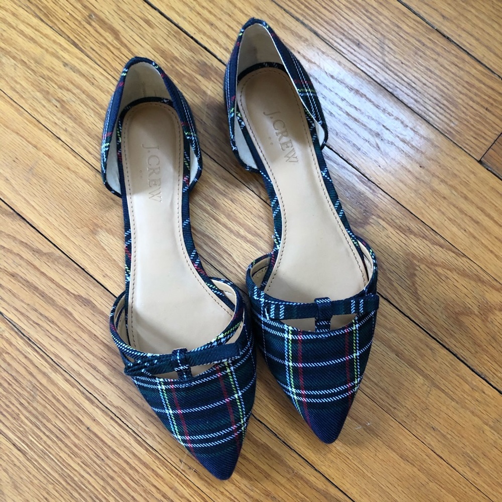 Christmas plaid flats